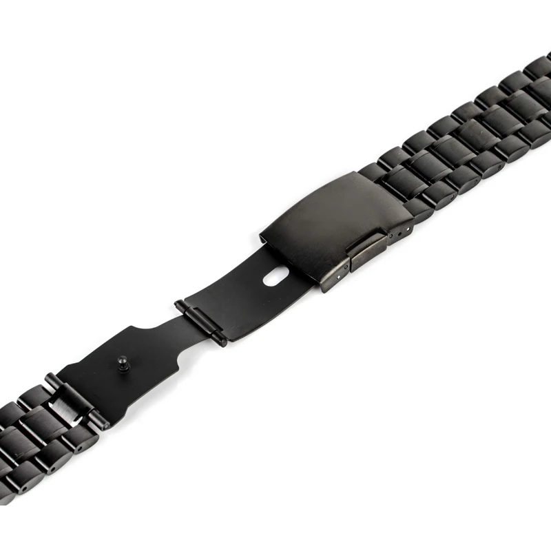 3 Colors Luxury Straight End Wristwatch Band High Quality Stainless Steel Watches Strap Bracelet Watch Accessories 18/20/22/24mm