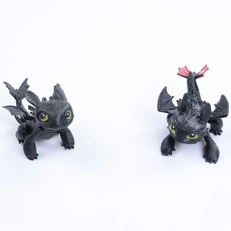 

7cm Dragon Master Toothless Dragon Cartoon Doll Ornaments Night Fury Plush Toy Toothless Stuffed Doll Toys Gift for Children