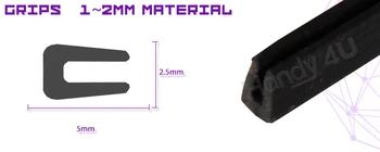 

Rubber Edge Trim Seal sound proofing Protector Guard Strip Car Wheatherstrip Glass Run&Division Bar Seal5000cm #54 #55 #58