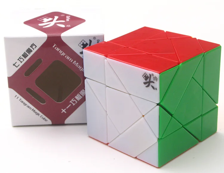 Dayan Tangram Cube/Экстрим Tangram Stickerless/черный Головоломка Куб подарок идея для X'mas день рождения