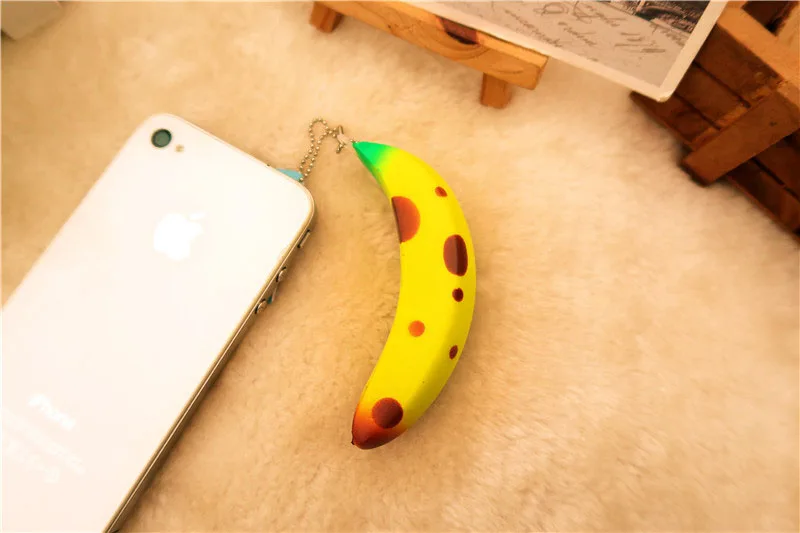 Kuutti мягкий случайный 1 шт. мини 4 вида конструкций подлинный милый кавайный фруктовый банан мягкая игрушка телефон ремень с биркой