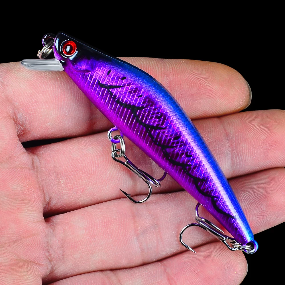 

1pc 3D Eyes FLYBASS Minnow Hard Floating Minnow 8.1cm-3.19" Painting Fishing lure Hard Bait 6 color Fishing 8g-0.28oz Lure