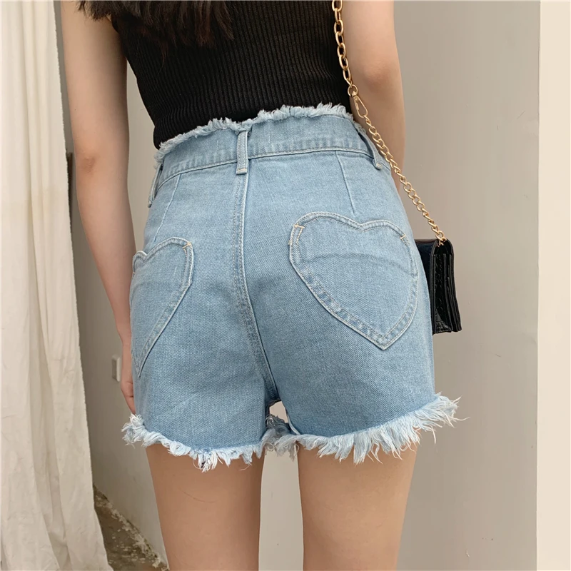 Новые летние джинсовые шорты из хлопка для женщин 2019, винтажные джинсовые разогревающие штаны с бахромой, свободные джинсовые шорты с