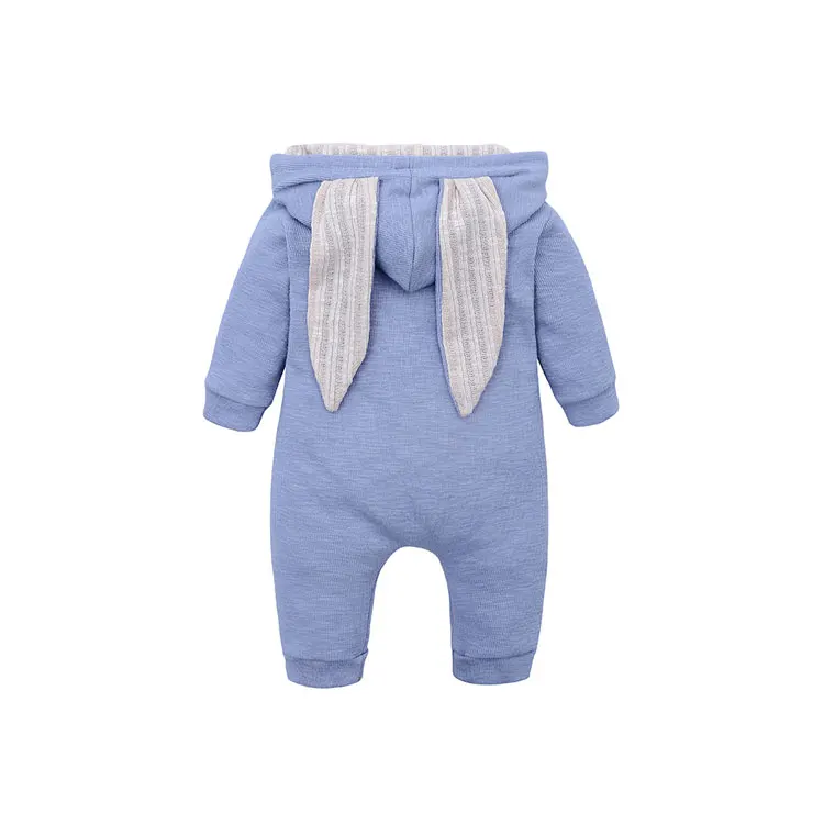 Cartoon Bunny Baby Hoodie Outfits Rompers Cotton Zipper Baby Rompers Spring Autumn Newborn Clothes Infant Costume 3-24 Months