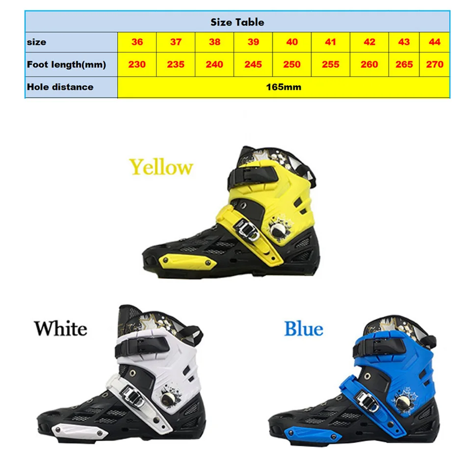 العلوي التمهيد ل سباق التعرج/سرعة المهنية الكبار حذاء تزلج بعجلات أحذية PP تنفس قابل للغسل الداخلية الأحذية ل سباق Patines F040