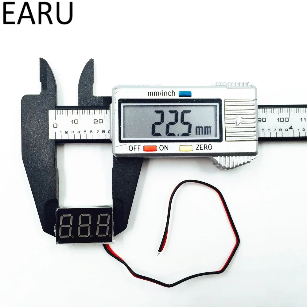 DIY красный синий цифровой светодиодный мини дисплей модуль DC2.5V-32V DC0-100V вольтметр тестер напряжения измерительный прибор с панелью для мотоцикла