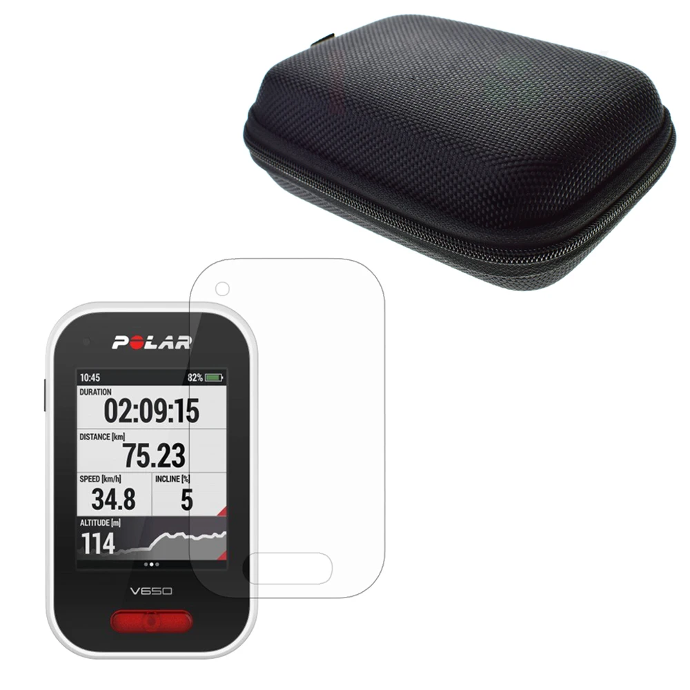 bilder für Clear LCD Screen Protector Schutzabdeckung Schild Film + Outdoor Schützen Fall Tragbare Tasche für Straße/Berg Radfahren GPS Polar V650 bilder für Clear LCD Screen Protector Schutzabdeckung Schild Film + Outdoor Schützen Fall Tragbare Tasche für Straße/Berg Radfahren GPS Polar V650