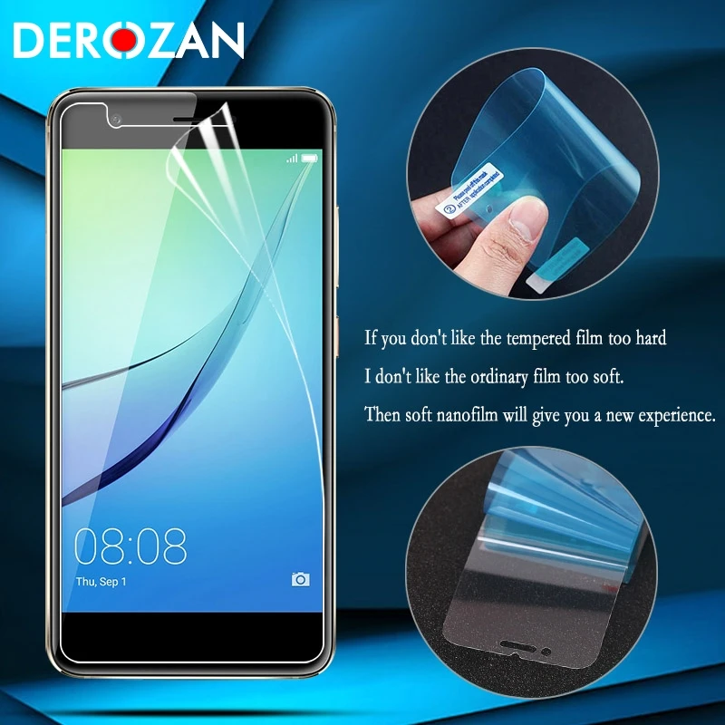 

DEROZAN Nano Screen Protector For Huawei Nova Tempered Glass Ultra Thin Film Shield Ultrastrong Soft Explosion Proof Membrane