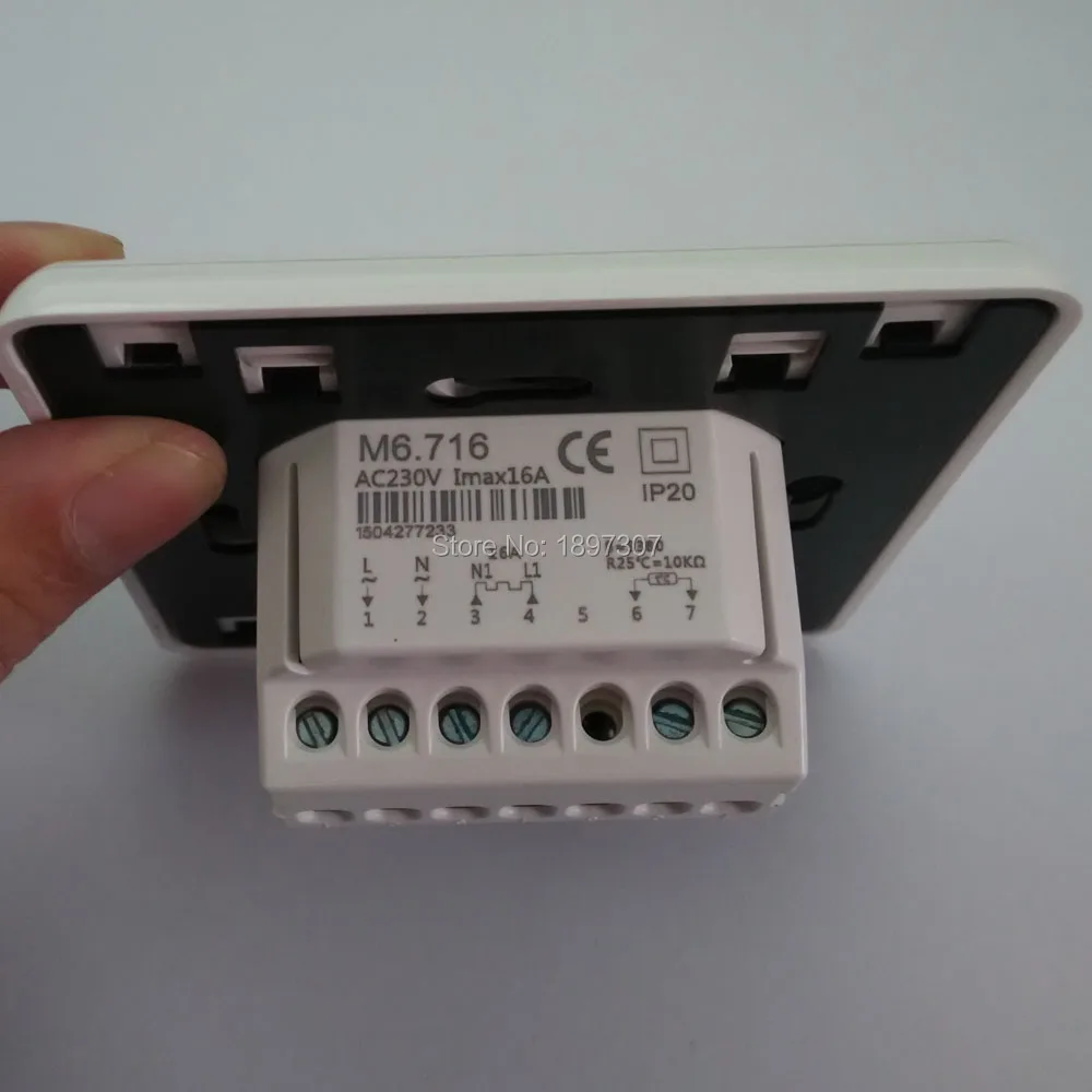 M6.716 230V AC 16A HVAC еженедельное Программирование напольного отопления ЖК-дисплей комнатный термостат
