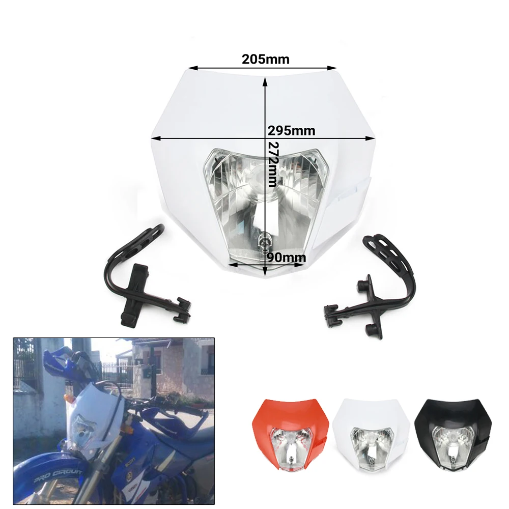 Universal Headlight Headlamp Lights Fairing For KTM Dirt Pit Bike
