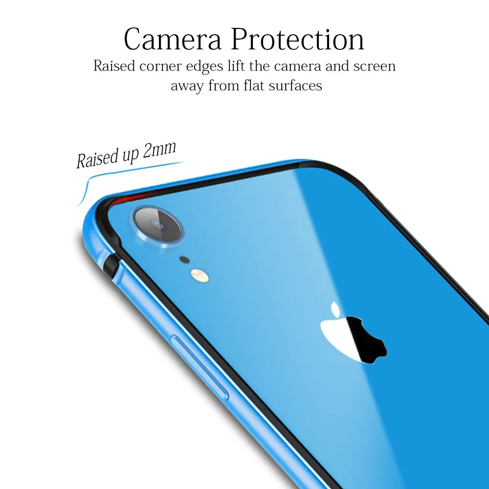 Для iPhone XR чехол милый Алюминиевый металлический силиконовый Бампер Защитный чехол для телефона для iPhone XR 11 синий Funda роскошный чехол Аксессуары