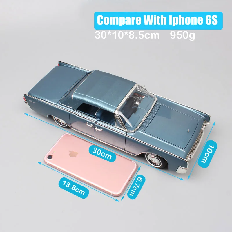 Детский 1:18 ford роскошный винтажный люкс 1961 LINCOLN Континентальный литой автомобиль масштаб металлический игрушечный автомобиль модель сувенир Миниатюрный