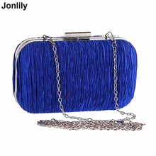 Женская сумка для сатиновых салфеток с рюшами, вечернее портмоне, женская сумка-клатч на цепочке, Свадебная вечерняя сумочка Bolsa LI-304