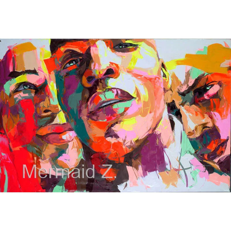 Высокое качество ручной росписью Франсуаза nielly прохладный лица Живописи