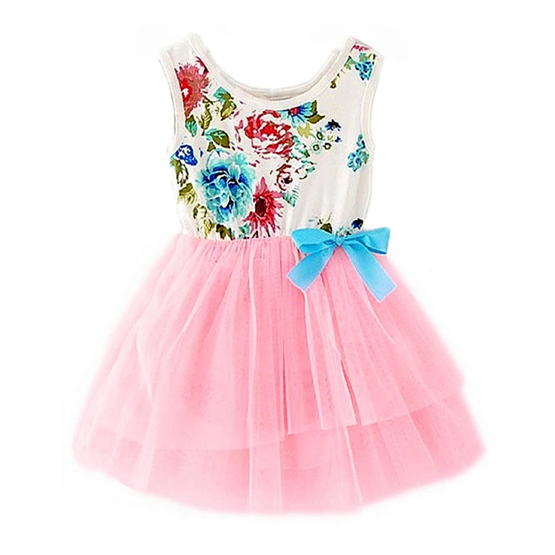 

Baby Girl Dress 2018 Summer Floral Flower Girls Dress for Wedding Party Vestidos Birthday Clothes Princess Ball Gown Tutu Dress