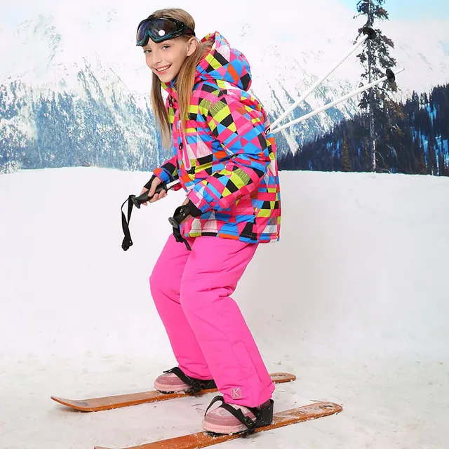 2017 Children Winter Ski Suit For Girls Snowboarding Suits Boys Kids Clothes Warm Snow Jacket