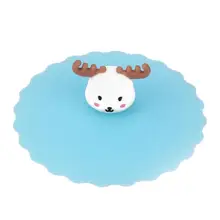 Многоразовые 3D мультфильм термостойкая Герметичная крышка Силиконовая крышка для чашек герметичные чашки крышка чайная чашка всасывания свежая сохраняя растягивающиеся крышки