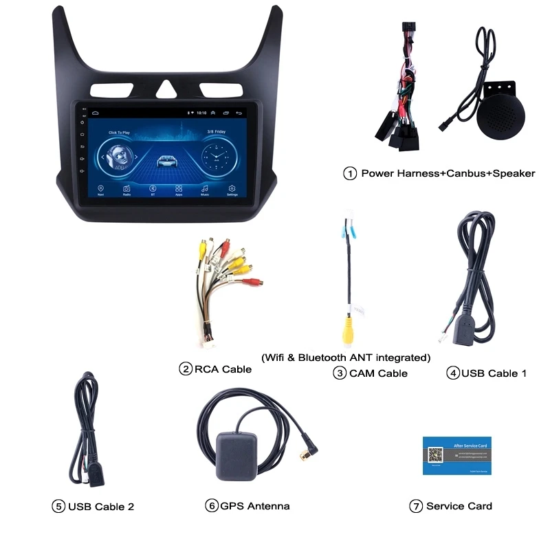 Sale Super Slim Touch Screen Android 8.1 radio GPS Navigation for Chevrolet cobalt 2016 Headunit tablets Stereo Multimedia Bluetooth 1