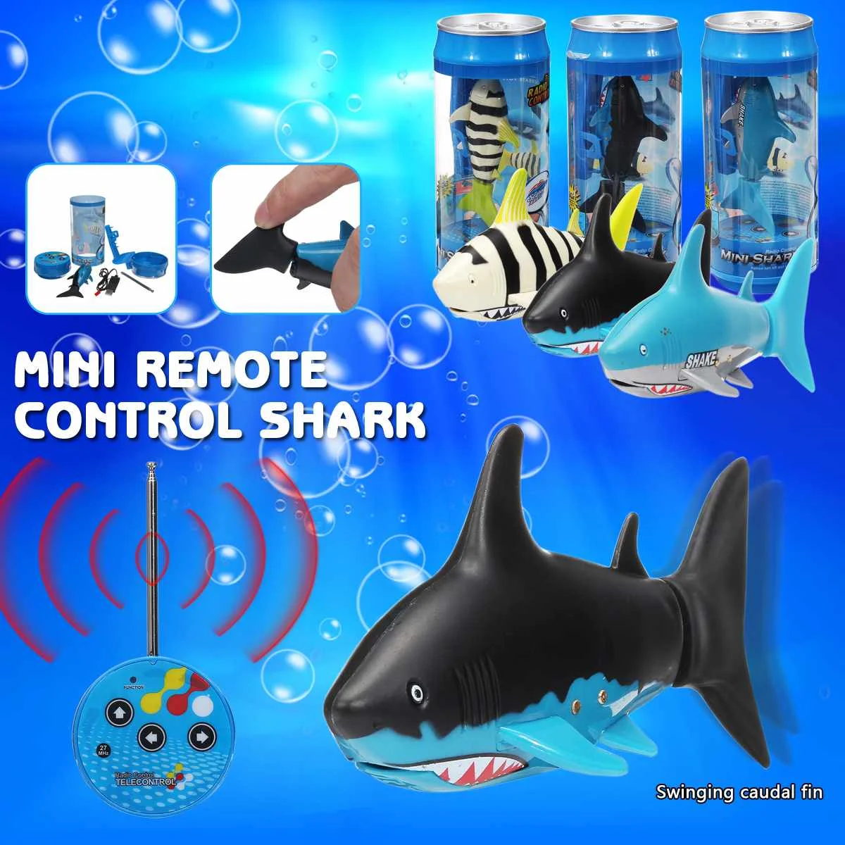 Напиток Can радио пульт дистанционного управления акула с дистанционным управлением USB перезаряжаемая супер мини Акула Рыба подводная лодка игрушка для подводного плавания для детей подарок