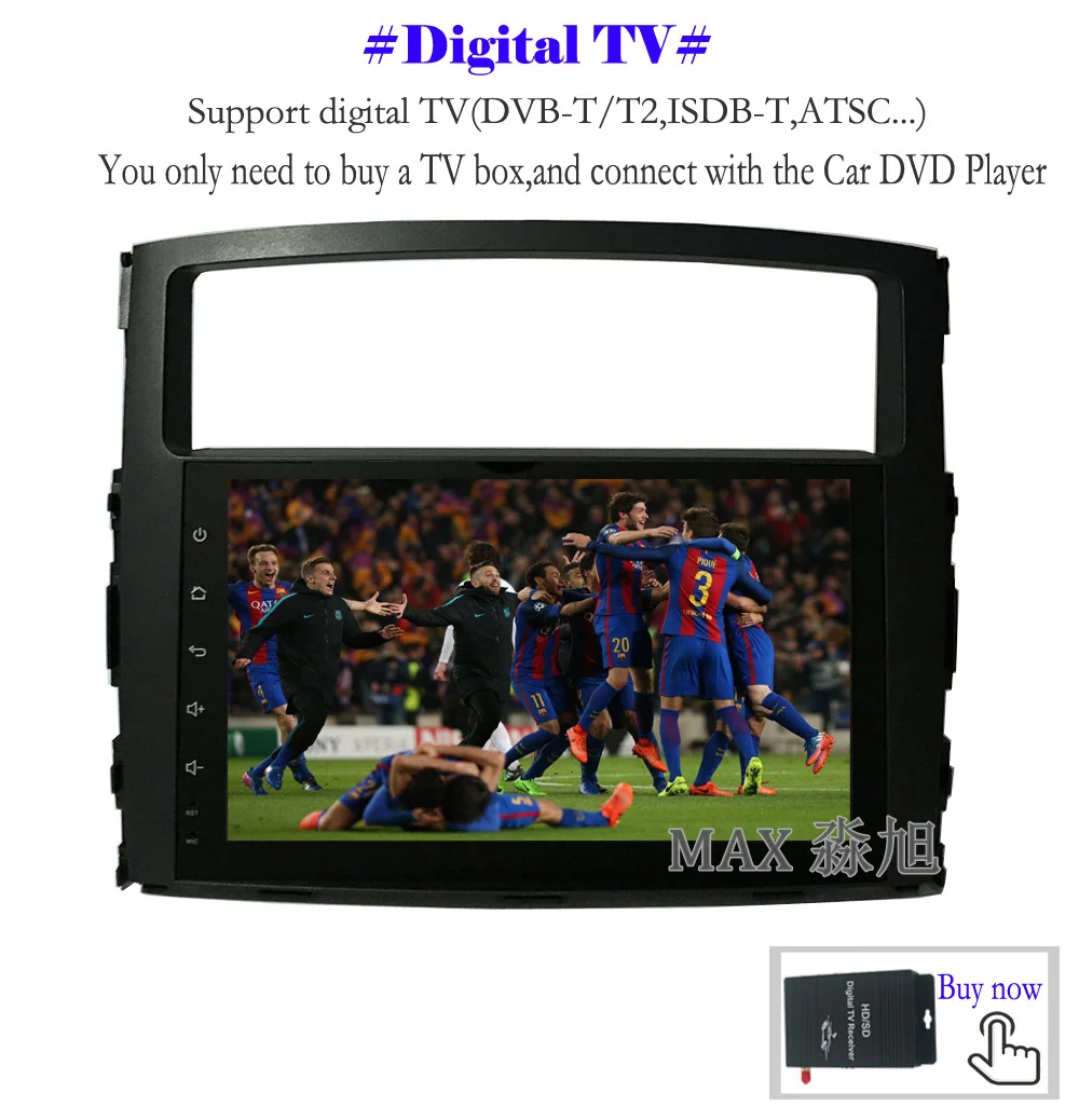 Top MAX Android 8.1.0 Car DVD For Mitsubishi PAJERO V97 2006 2007 2008 2009 2010 2011 2012 2013 2014 2015 Radio RDS GPS Free Map SWC 11