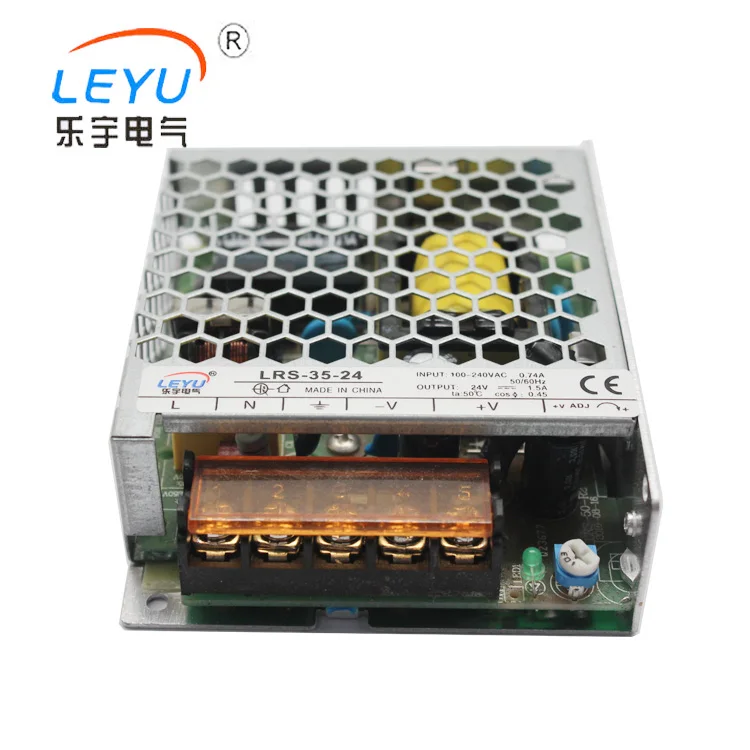 

Low Price New Model LEYU LRS-35 series Switching Single Output Power Supply 35W Power Transformer 5 12 15 24 36 48V power suppl