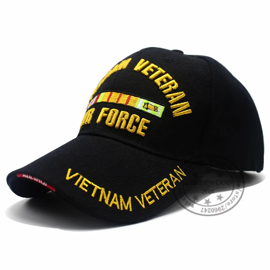 LIBERWOOD вышитая U.S. Army U.S. Air Force vietnam Veteran Кепка USAF шапка тактическая бейсболка с военно-морской эмблемой регулируемая