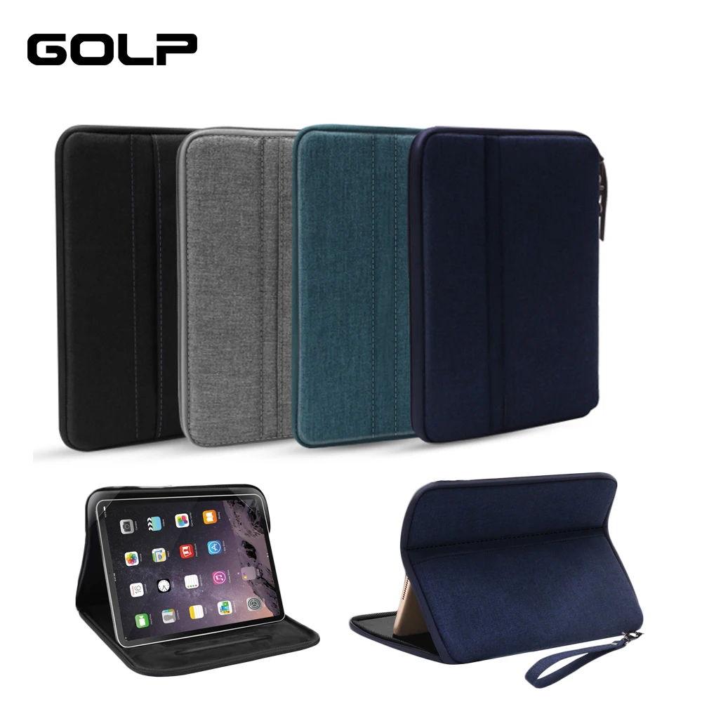 

GOLP Sleeve Pouch bag for ipad 6 Tablet Sleeve Bag with Tablet Holder Stand for ipad air 2 cover