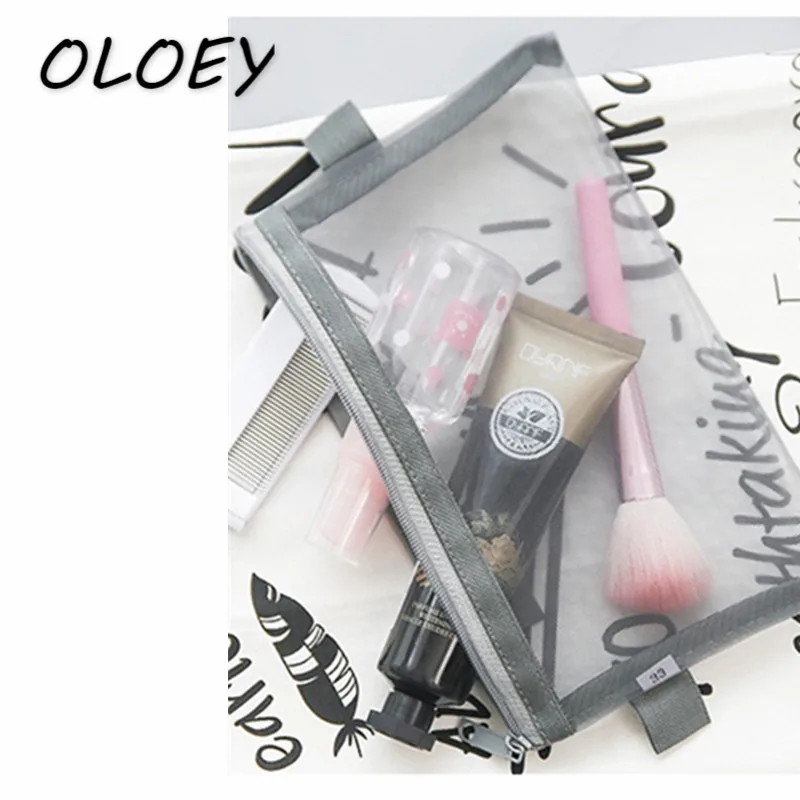 النساء شبكة التجميل حقيبة سستة واضحة المكياج حالة الشفافية أدوات الزينة غسل مربع السفر تخزين حقيبة قلم رصاص حالة! النساء شبكة التجميل حقيبة سستة واضحة المكياج حالة الشفافية أدوات الزينة غسل مربع السفر تخزين حقيبة قلم رصاص حالة!