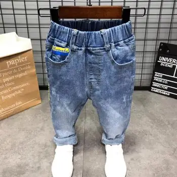 

Spring Autumn Boys Jeans Children's Fashion Boys' Trousers Boys Pants Pioneer Kids Boy Jeans Elastic Waist Casual Jeans 2-6Y