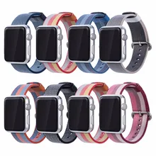 DHL, 50 шт./партия, модный сменный ремешок для часов apple watch iWatch 38 мм 42 мм, тканый нейлоновый ремешок с пряжкой