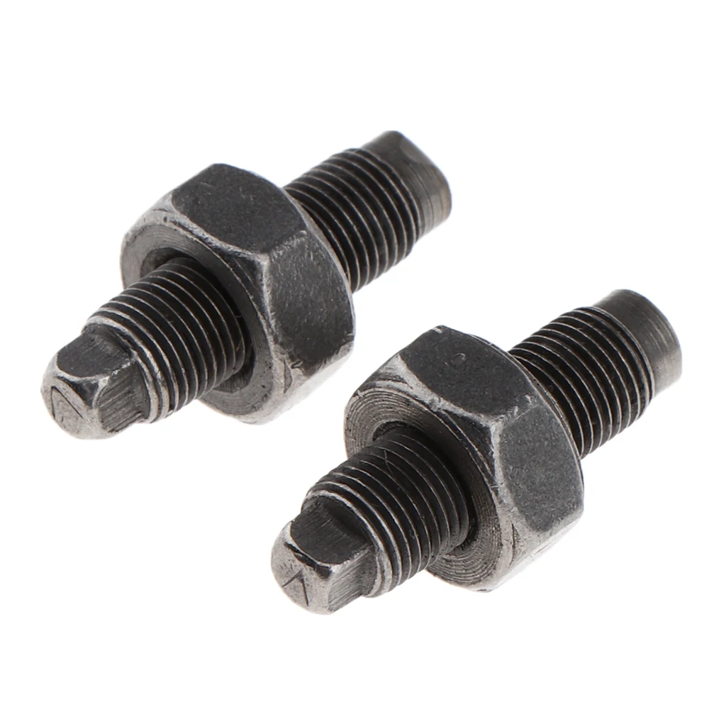 2 Pcs 0.7 Inch Aluminum Alloy Engine Valve Adjusting Screws With Nuts for 50-125cc ATV / Dirt Bike / Motorycles