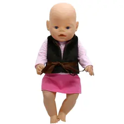 Кукла модная одежда Стиль юбка + куртка костюм подходит 43 см аксессуары для детской куклы подарок для девочки X-182