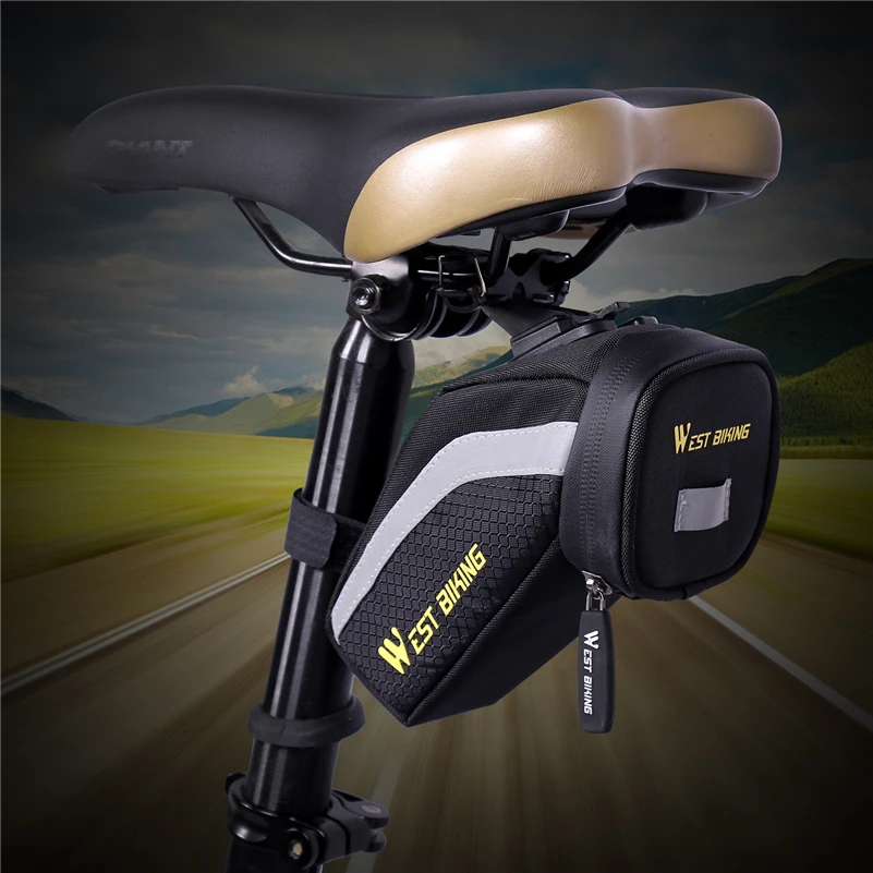 WEST BIKING велосипедная сумка на седло, водонепроницаемая, MTB, для шоссейного велосипеда, задние Сумки, светоотражающие Аксессуары для велосипеда, сумка на заднее сиденье, велосипедная сумка