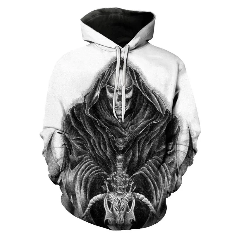 

Fashion classic 3D digital print animation print skull and skull Indiana battle God personal comfort travel brand even Hoodie