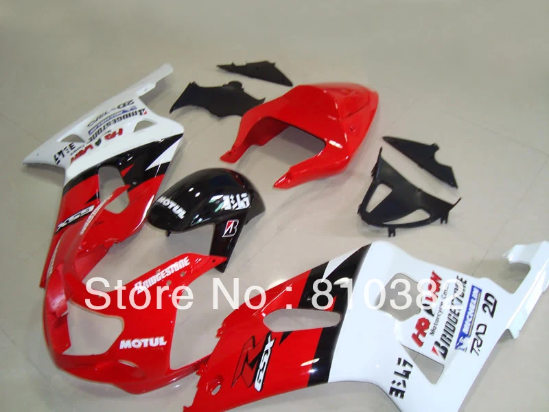 

Motorcycle Fairing kit for SUZUKI GSXR600 750 01 02 03 GSXR 600 GSX-R750 K1 2003 2001 2002 white red Fairings set SM54