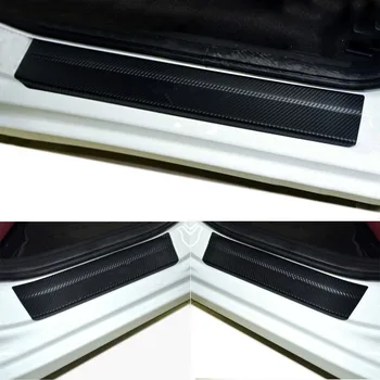 

Carbon Fiber Car Door Sill Sticker Anti Scratch Scuff Car Styling Sill Protection For FIAT Panda City cross Panda Cross Panda