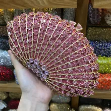 Для женщин розовый вечерний клатч с множеством кристаллов сумки женские вечерние Ужин Сумочка и кошелек Свадебные Стразы металлические клатчи на каждый день