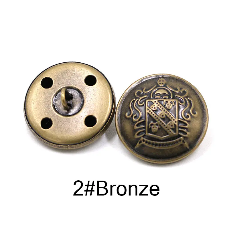 Sale 10PCS/Lot DIY Coat Golden Silvery Classic For Jeans Popular Clothing Accessories High Quality Bronze Button - Цвет: Bronze 2