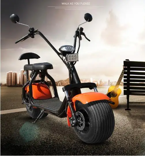Citycoco Electrique Scooter Deux Places Velo Electrique Mini Deux Roues Large Pneu Au Lithium Batterie De Voiture Aliexpress