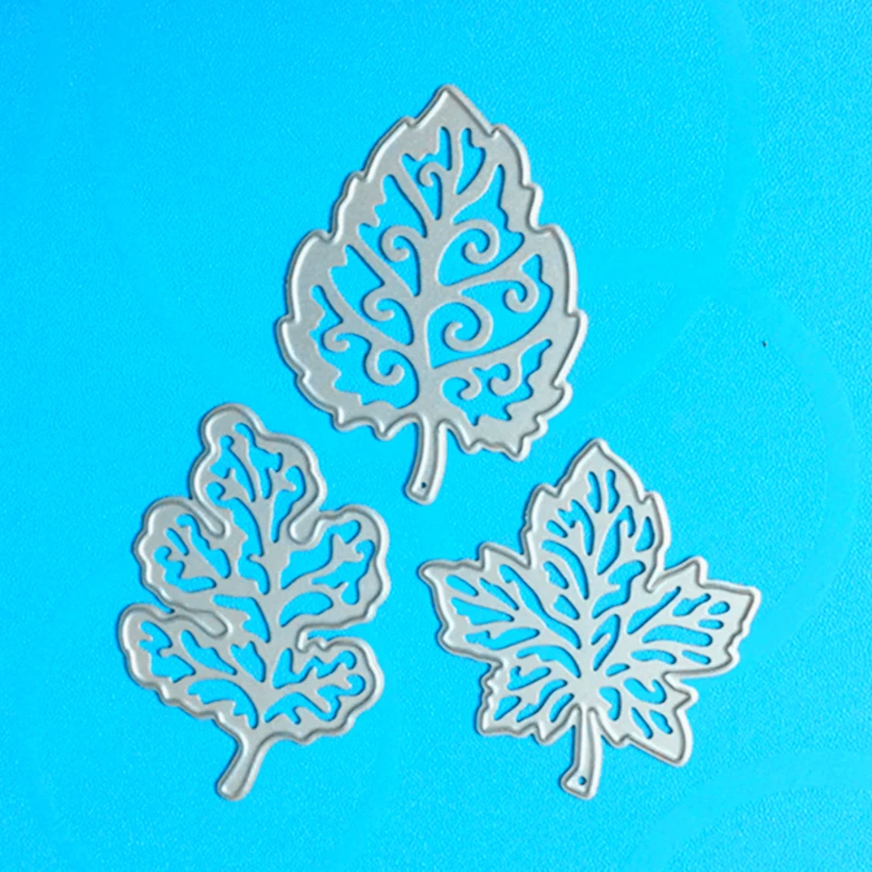 

YLCD043 3pcs Maple Leaf Metal Cutting Dies For Scrapbooking Stencils DIY Cards Album Decoration Embossing Folder Die Cutter Mold