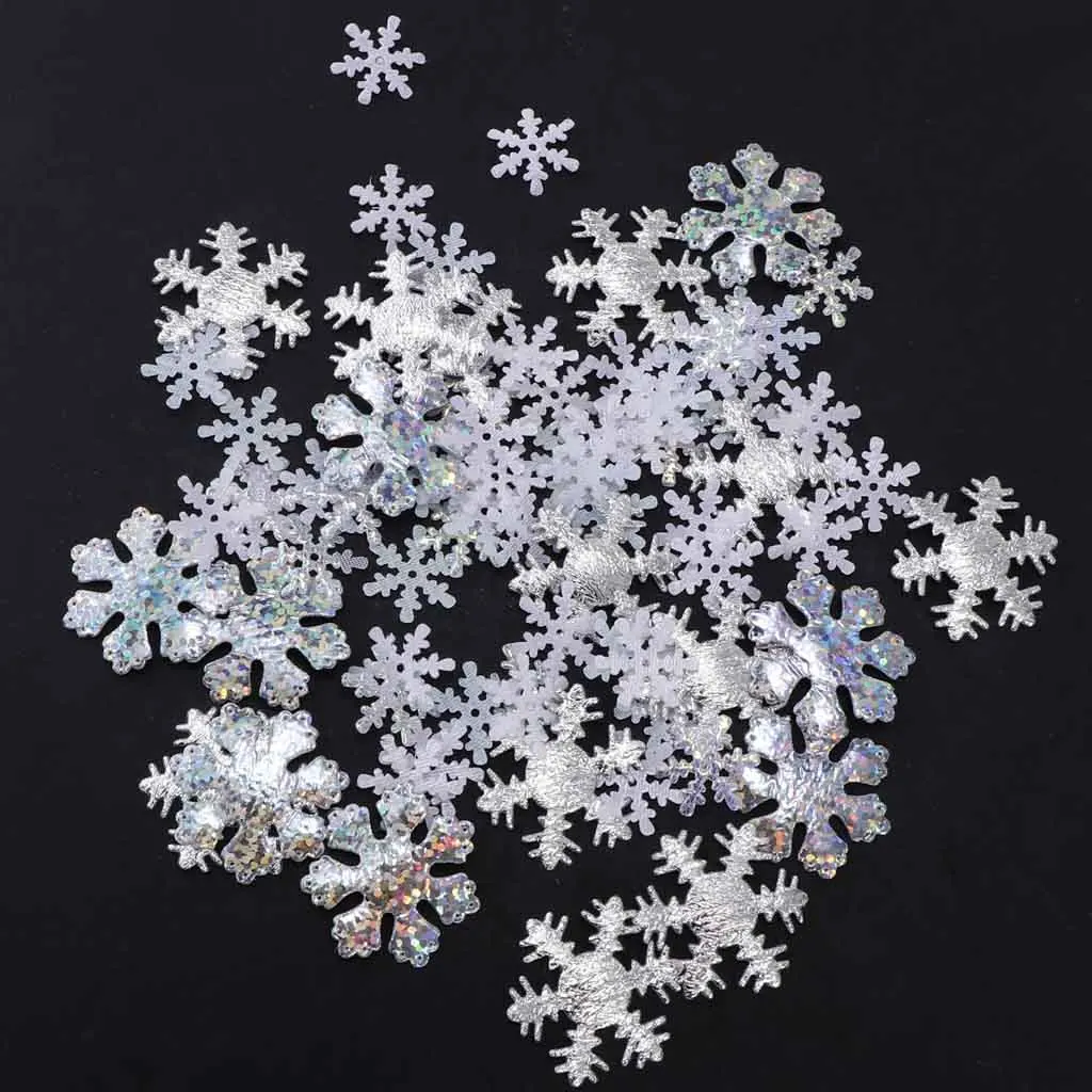 500pcs Christmas Table Confetti Snowflakes Throwing Scatter Decoration 