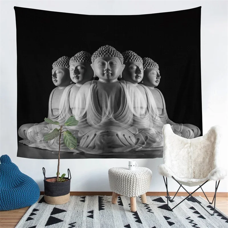 Будда книги по искусству абстрактный рисунок ладони гобелены настенный гобелены постельное покрывало, пляжное полотенце Йога коврики