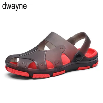 

New Summer Men Beach Sandals Shoes Man Hollow Slippers Shoes Outdoor Men Jelly Shoes Mesh Lighted Casual Shoes Fashion hjm8