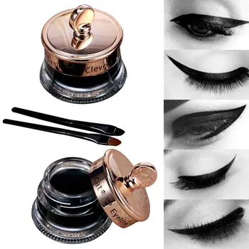 

Clever-Cat Liquid Eyeliner Creamy Set With Brush Waterproof Henna Tatto Gel Black Eye Liner Kit Maquillage Delineador Products