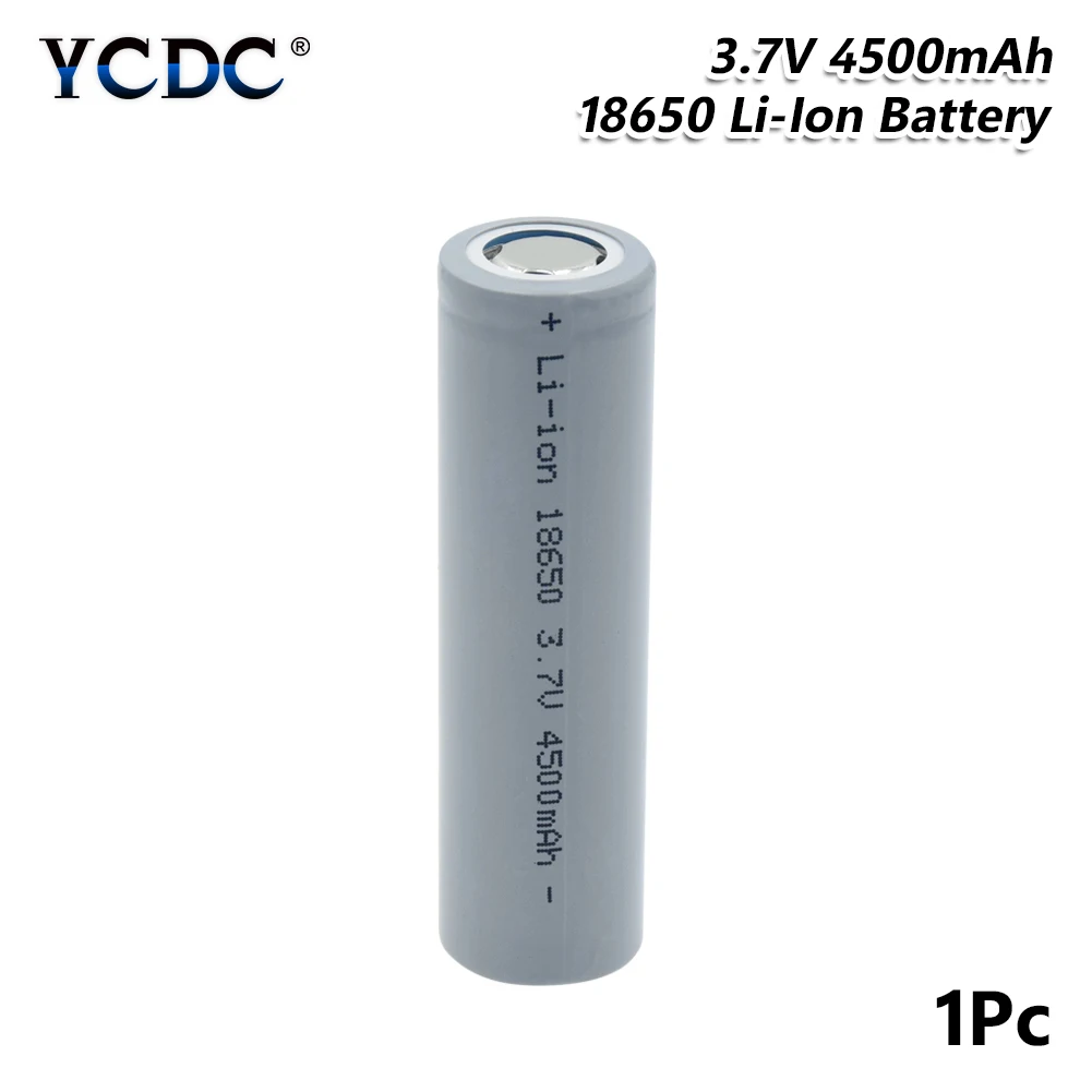 18650 Батарея 3,7 V 4500 мА/ч, литий-ионный высокого разряда высокий ток электронная сигарета Перезаряжаемые Аккумуляторы для фонарика