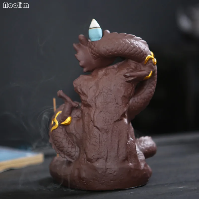 Горелка для благовоний Backflow Dragon подставка из фиолетовой глины