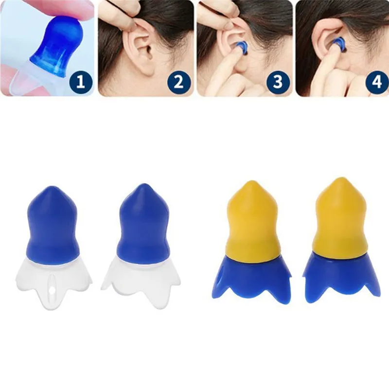 

1 Pair Soft Silicone Ear Plugs Sound Insulation Ear Protection Earplugs Anti Noise Snoring Sleeping Plugs For Noise Reduction