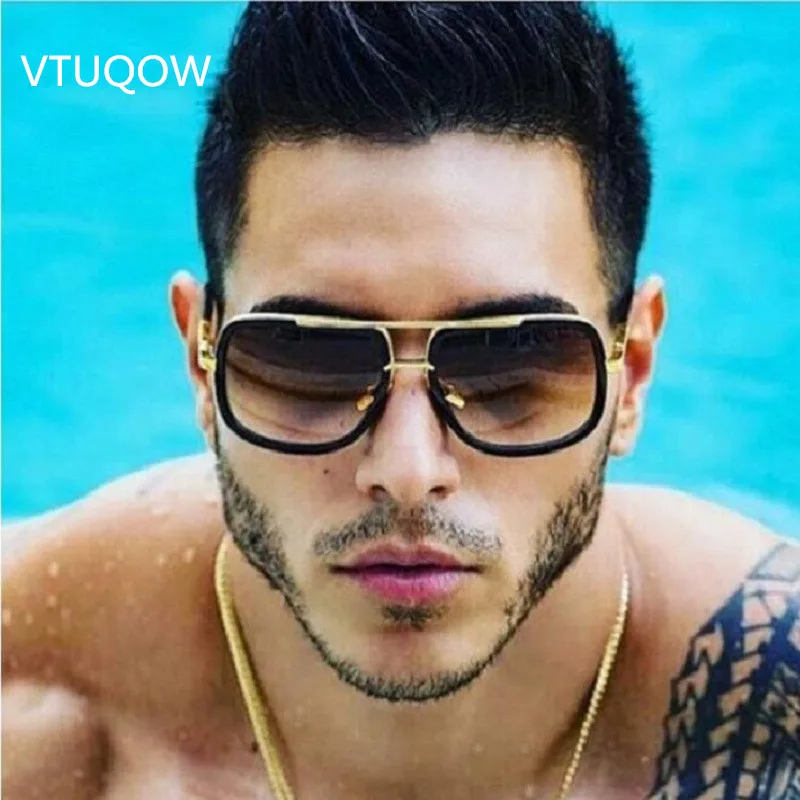 

2019 High Quality Square Sunglasses Men Women Retro Vintage Pilot Mens Sunglass Shades Sun Glasses For men 2018 zonnebril mannen