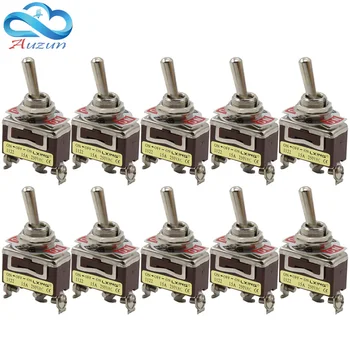 

10pce button switch 1122 shake rocker arm toggle switch 3 foot 3 single pole switch aperture 12MM silver contact