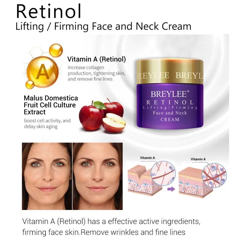 Retinol крем для лица увлажненитель с гиалуроновой кислотой дневной крем против морщин витамин C отбеливающий уход за кожей лечение акне 40 г